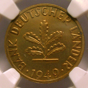 1949 D Brass 5-PFENNIG
