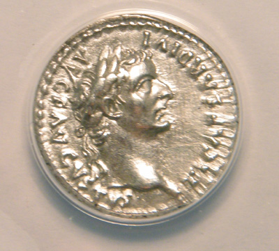 14-37 AD silver "Tribute Penny" of the Bible, Tiberius