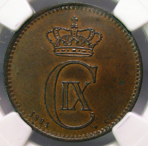 1884 copper 5 ore