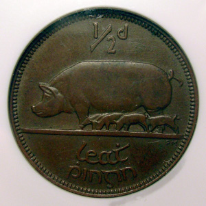 1940 Bronze 1/2 PENNY